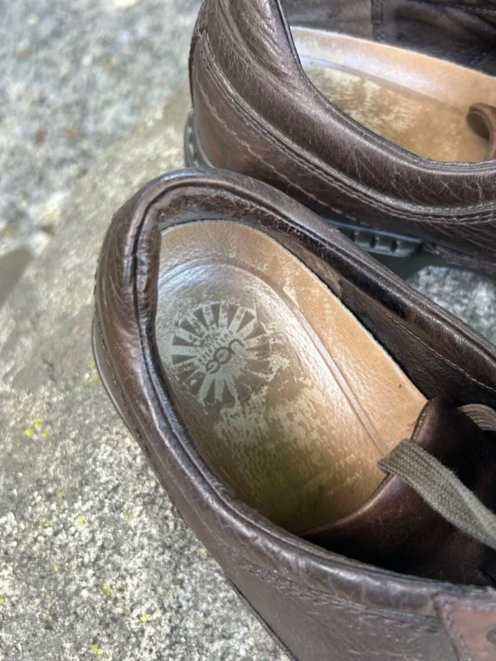 Ugg Brand Men's Brown Nubuck Leather Lace Up Casual Shoes Size 12